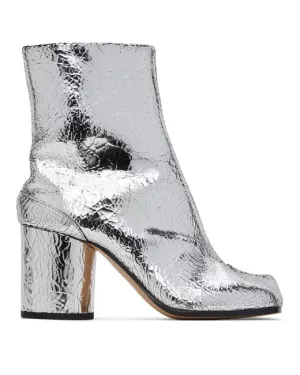 Tabi Ankle Boots H60 Silver Calf Leather