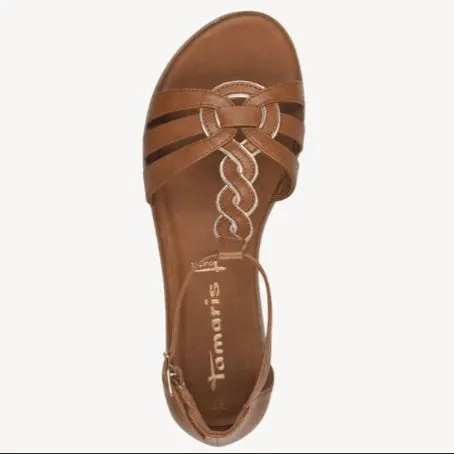 Tamaris "Cognac" Tan Sandal