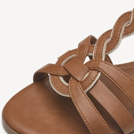 Tamaris "Cognac" Tan Sandal