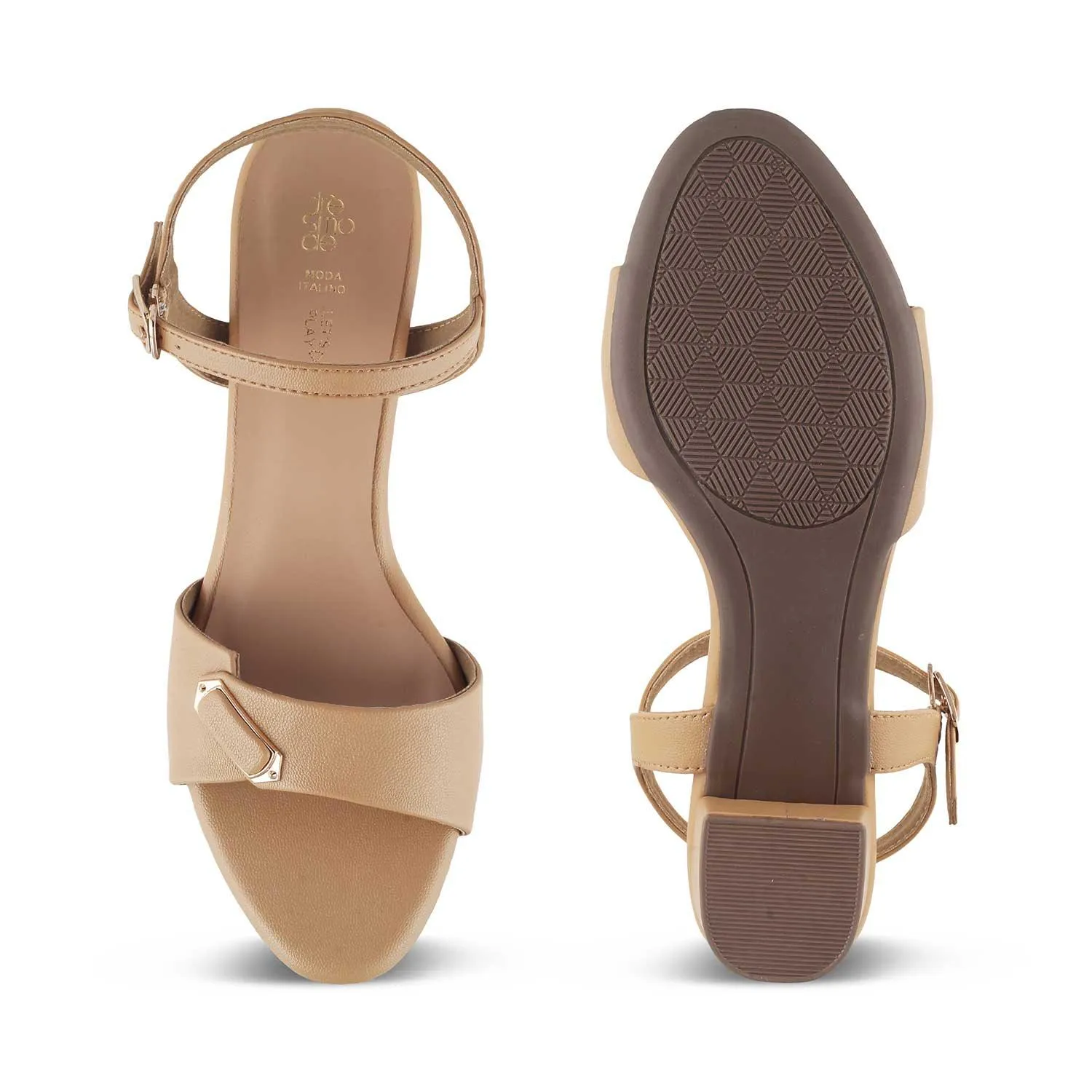 The Maui Camel Women's Dress Block Heel Sandals Tresmode
