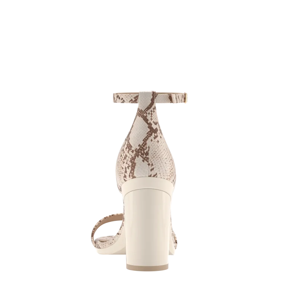 The Pashionista - Ivory Snakeskin 4 Block