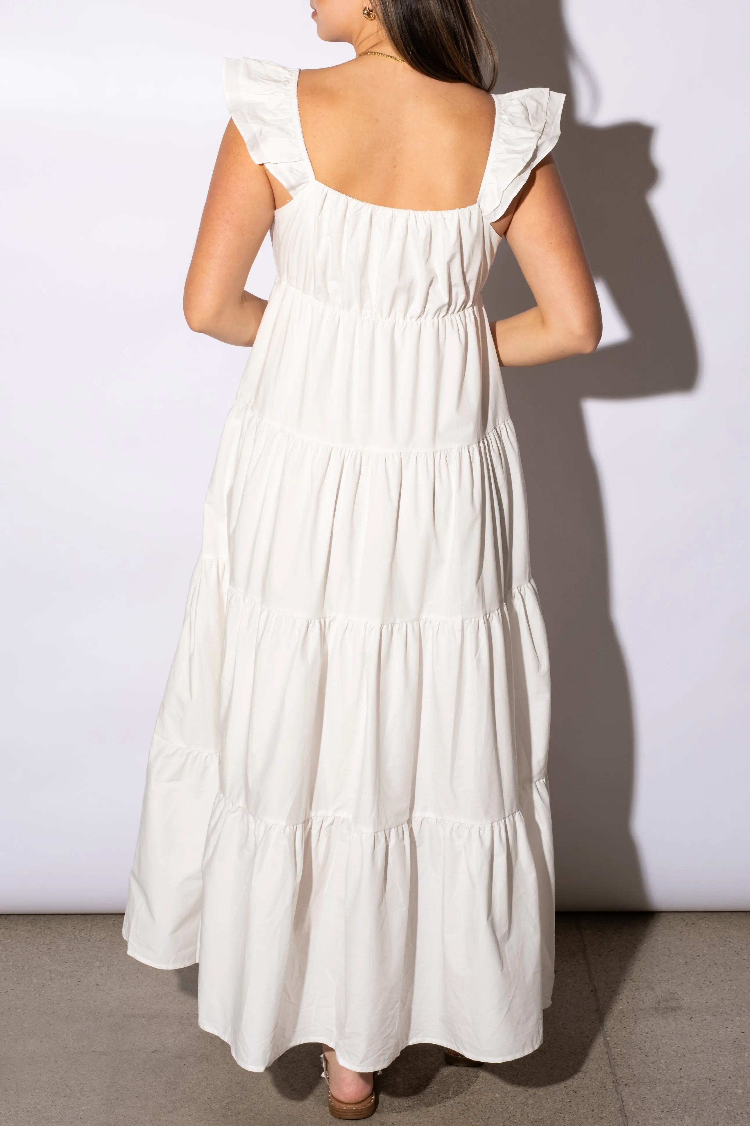 Thea Ruffle Sleeve Maxi Dress