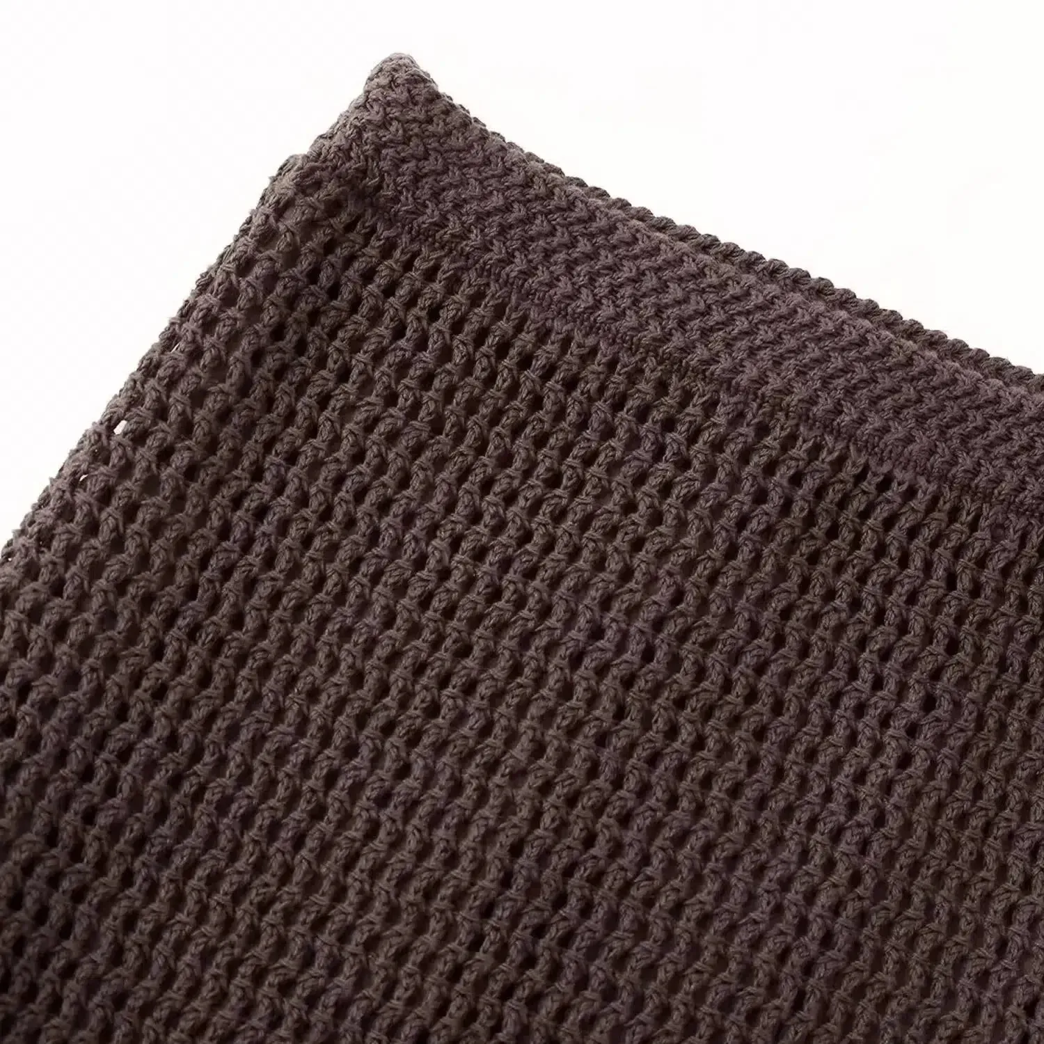 Tricot Chic Knitted Set – Brown – High-waisted knitted skirt