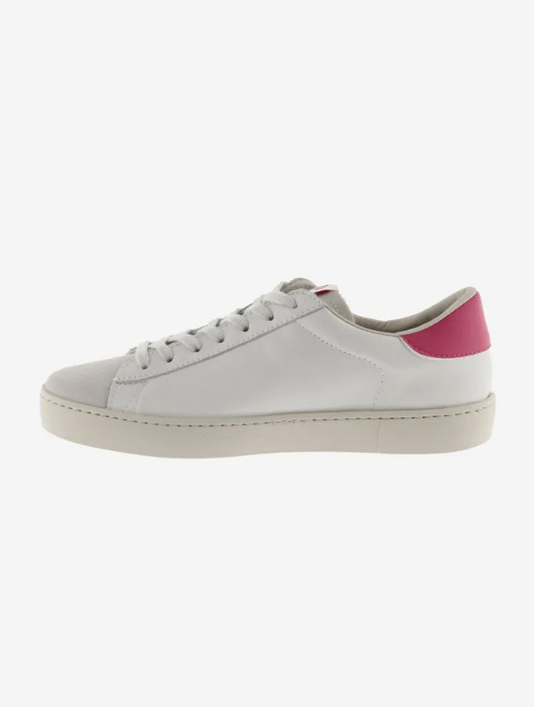 Victoria Berlín & Split Leather Sneaker in Fresa