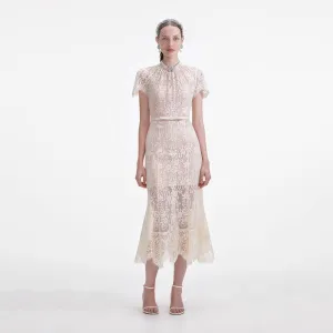 White Lace Midi Dress