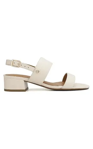 White Strappy Block Heels