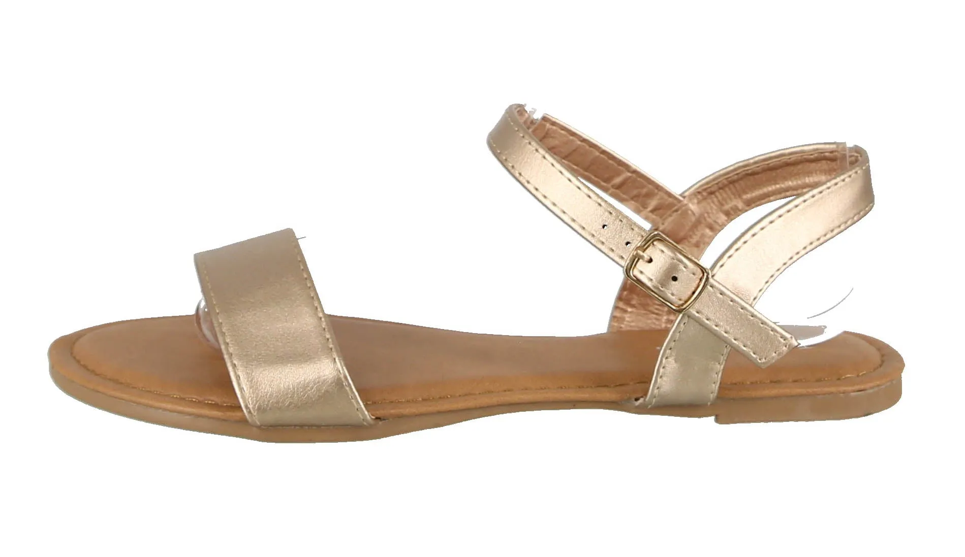 WOMAN'S SHOES ROSE GOLD PU LEATHER SANDALS HILDA-5