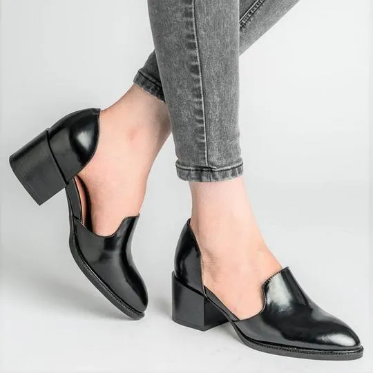 Womens Chunky Round Toe Ankle Boots