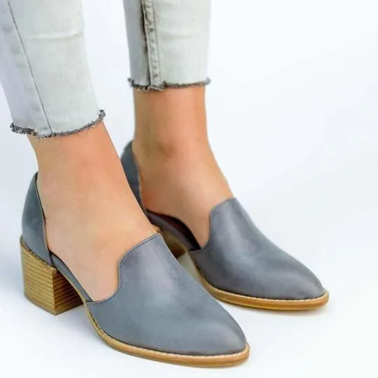Womens Chunky Round Toe Ankle Boots