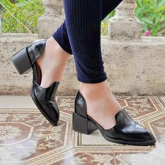 Womens Chunky Round Toe Ankle Boots