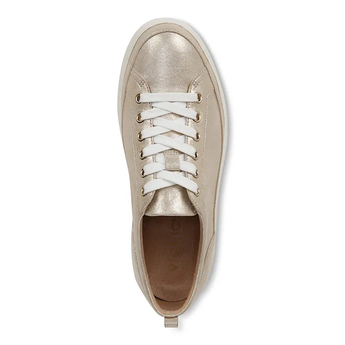 Womens Vionic Winny Lace Up Sneaker in Gold
